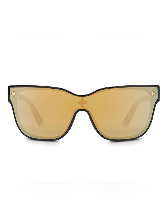 Louis Vuitton Accessories - Louis Vuitton Shadow Square Sunglasses Gold Mirror Lens Black Frame